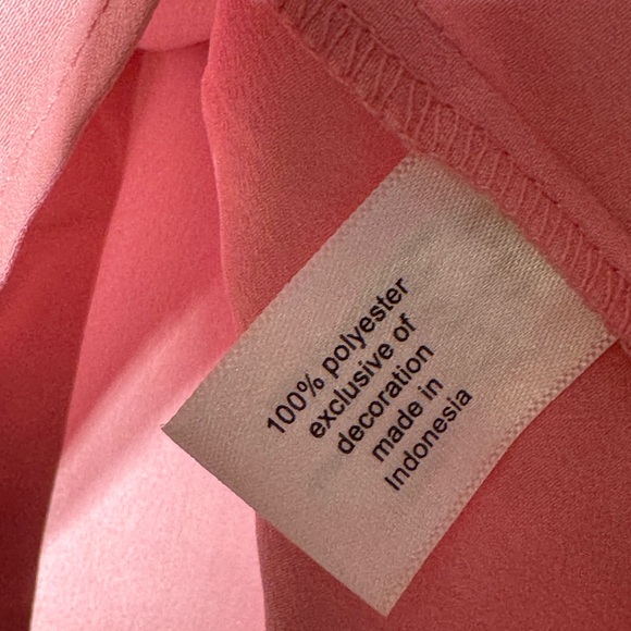 Lane Bryant Blouse sz 14/16 pink with lace bell sleeves - Picture 5 of 6